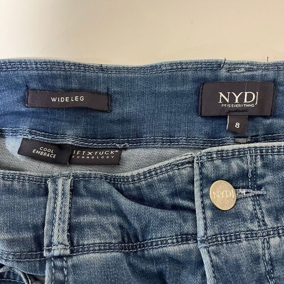 NYDJ Wide Leg Jeans Cropped Cool Embrace LiftXTuck Technology Compass size 8 - Picture 5 of 6
